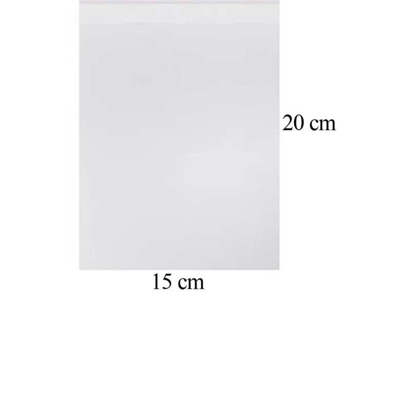 Прозрачен OPP плик с тиксо 15x20 см (1000 броя)