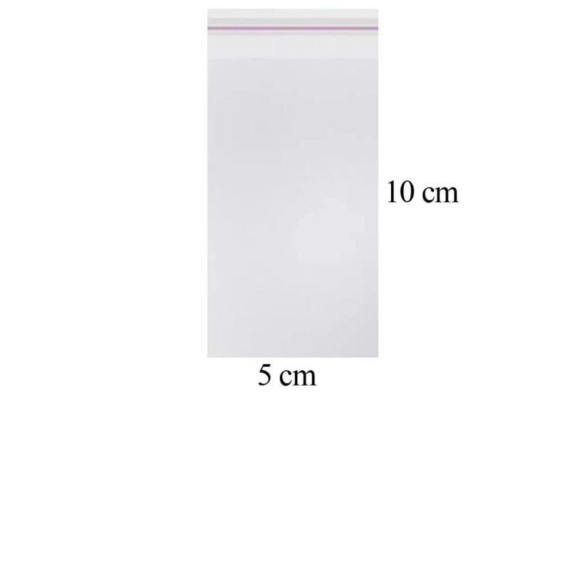 Прозрачен OPP плик с тиксо 5x10 см (1000 броя)