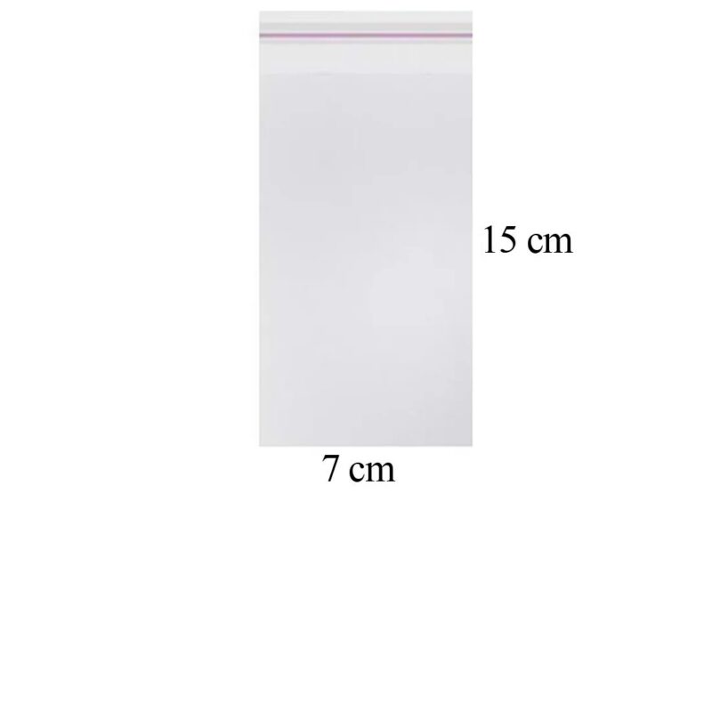 Прозрачен OPP плик с тиксо 7x15 см (1000 броя)